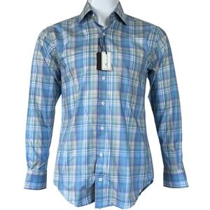Peter‎ Millar Crown Ease Plaid Button Down Long Sleeve Shirt Mens Small